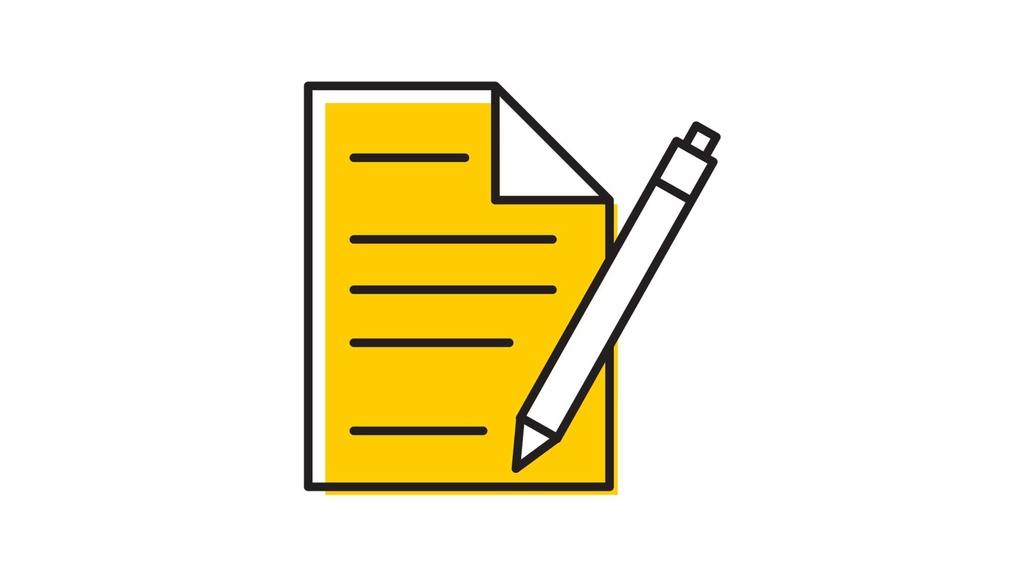 writing on paper icon